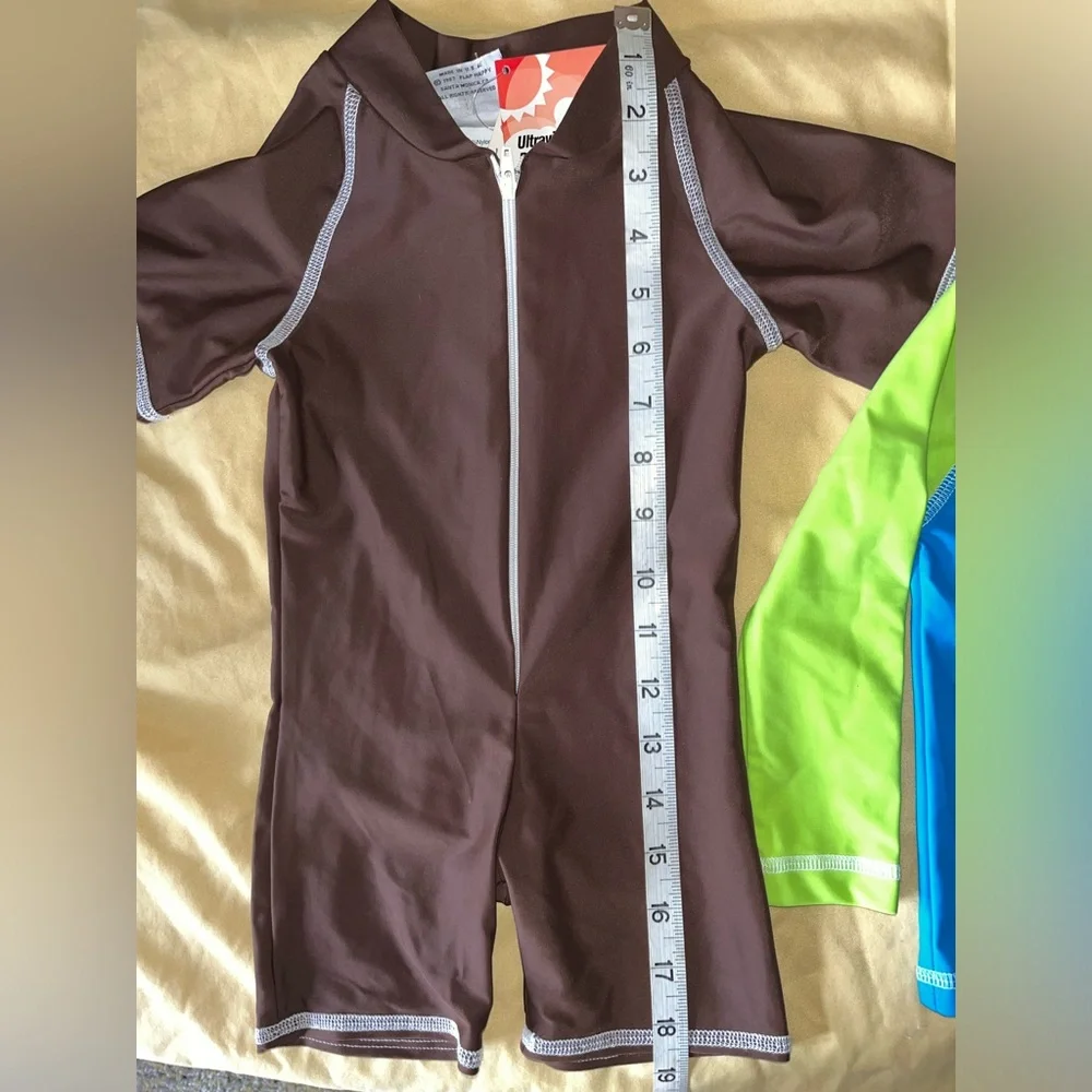 Lot 2 Flap Happy Kids Swimwear UV 50 NWT Long Surf Swimsuit and Rashguard 24M